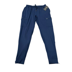 Sigil Joggers Pants Unisex Size Med Navy Blue Scrub Bottoms Athletic Tapered Leg